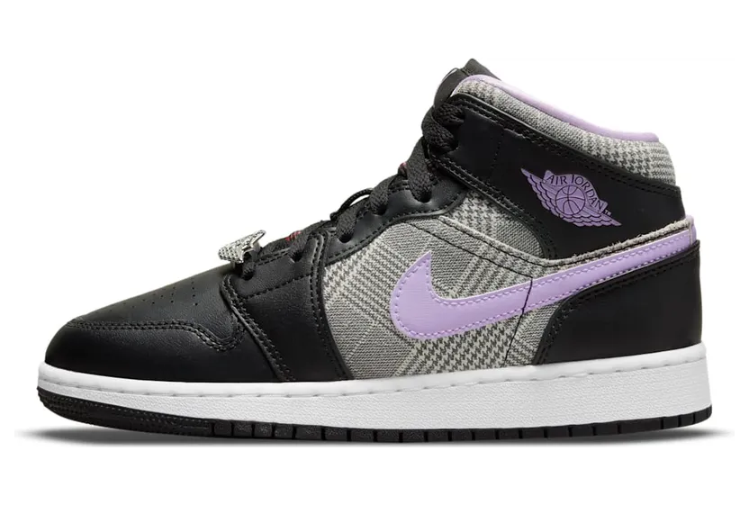 Jordan 1 Mid SE Houndstooth (GS) (DC7226-015)