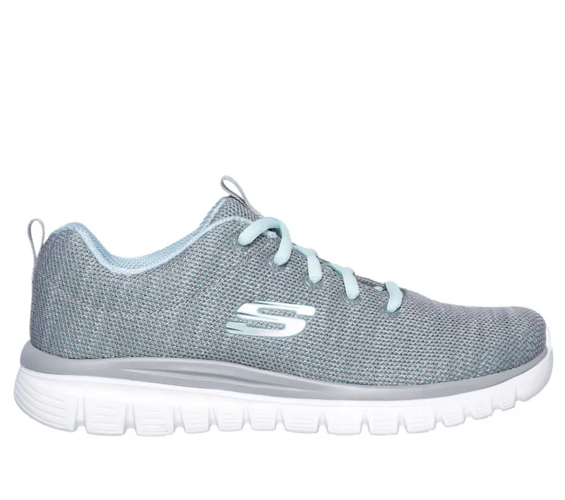 Skechers Graceful – Twisted Fortune – Grey / Multi – “Grey” (12614 GYMN)