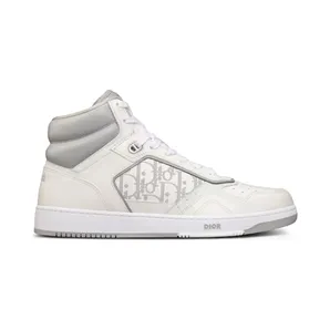 Dior B27 High White and Gray Smooth Calfskin with White Dior Oblique Galaxy Leather (3SH133ZIJ_H068)