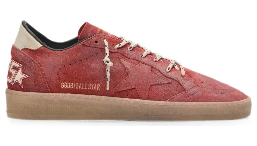 Golden Goose Ball Star aus rostrotem Wildleder mit Ton-in-Ton-Sneakers (GWF01106F008557)
