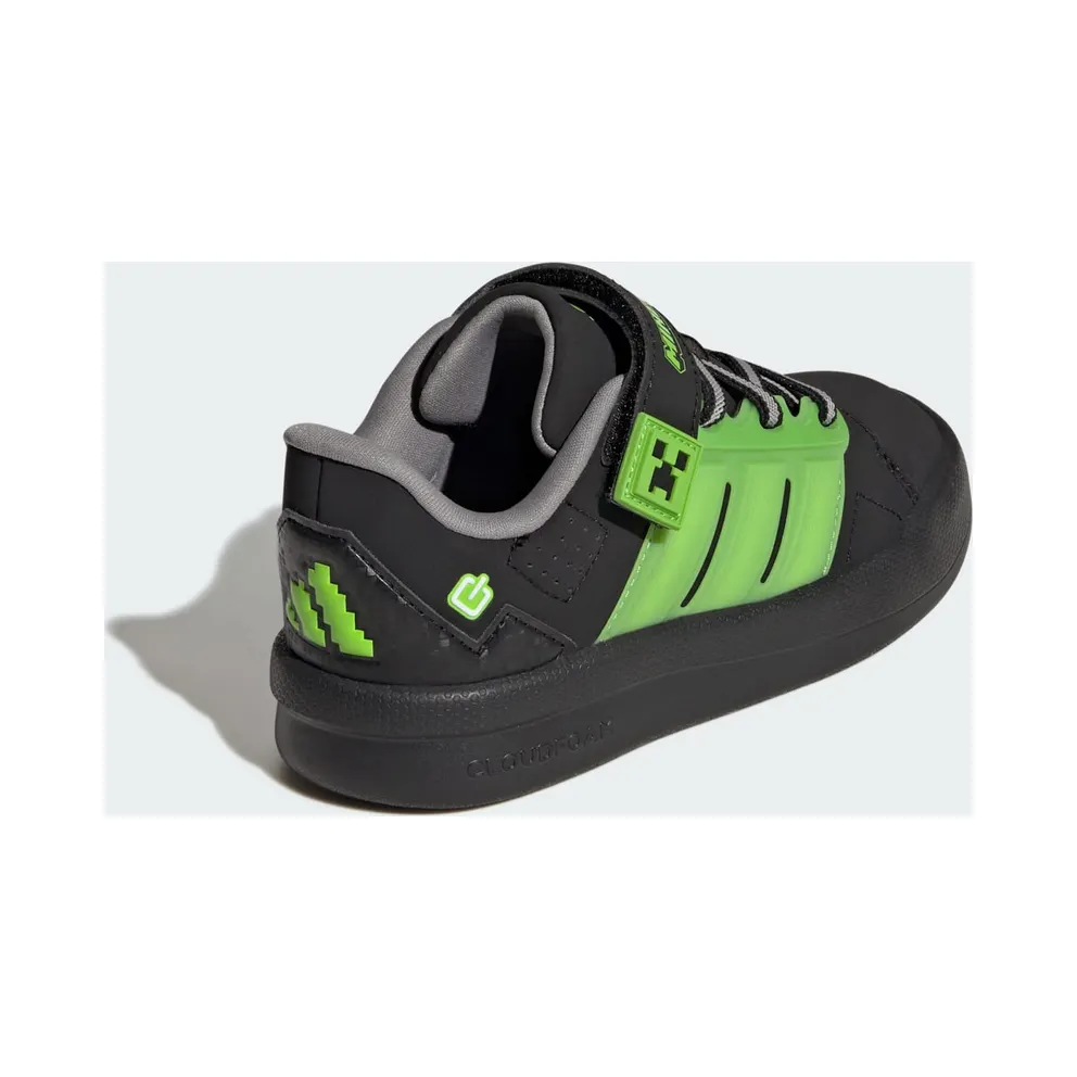 Adidas ADIDAS MINECRAFT LIGHTORAMA COURT Shoes KIDS Core Black / Cloud White / Charcoal Solid Grey (KI9111)