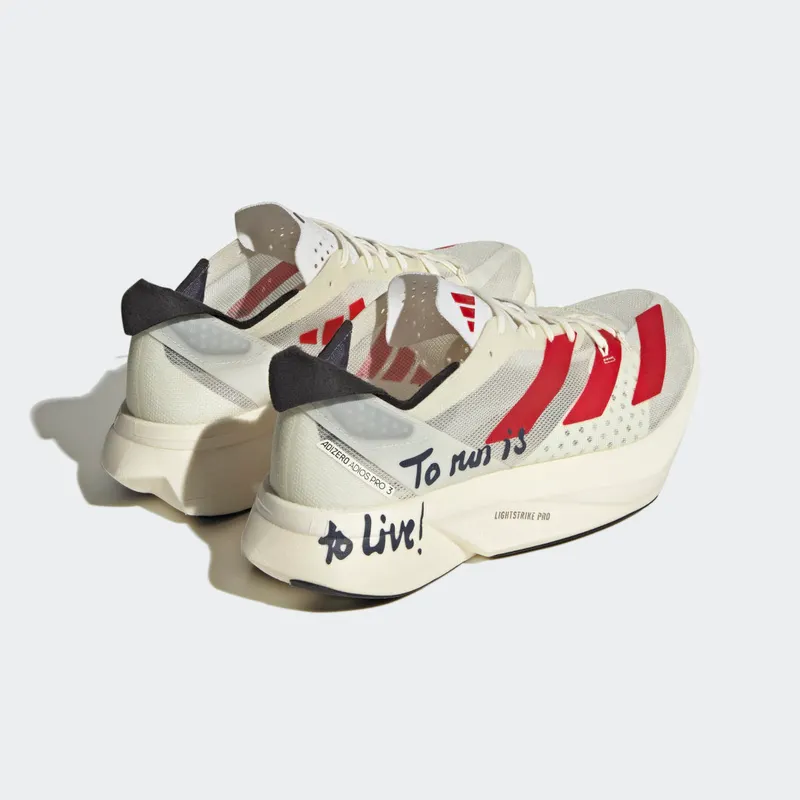 adidas Adizero Adios Pro 3 Off White / Better Scarlet / Shadow Navy (GW7261)