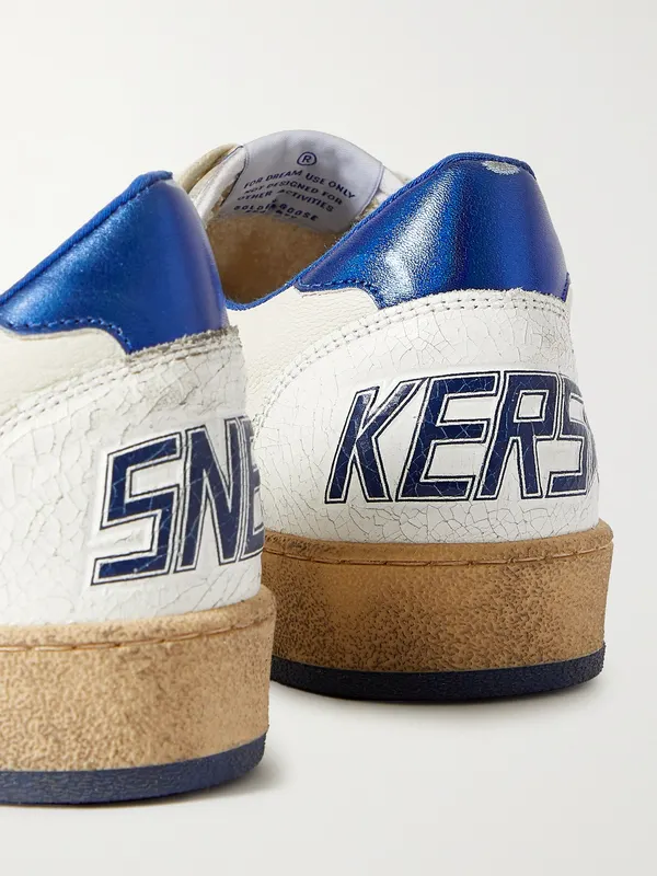 Golden Goose Ball Star Distressed Leather Sneakers White (GMF00117.F002198) (5)