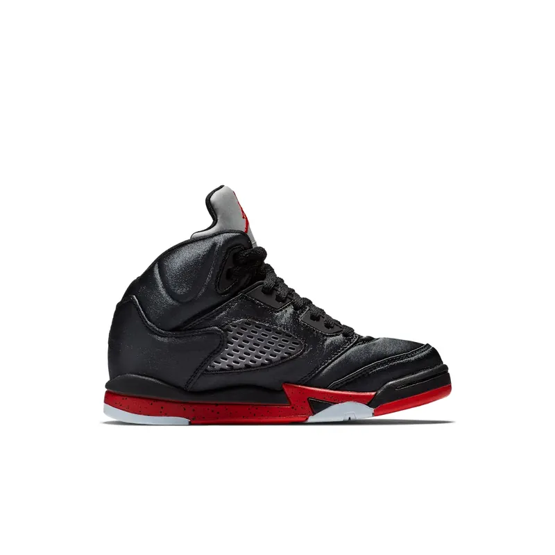 Jordan 5 Retro Satin Bred (PS) Black/University Red (440889-006)