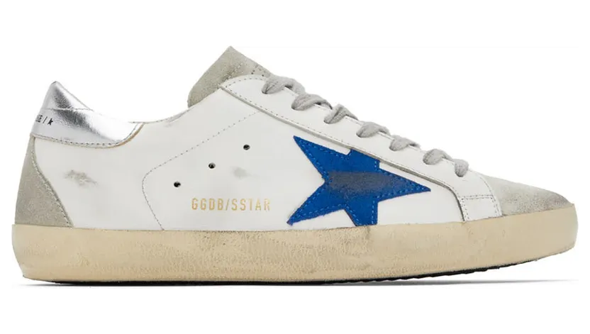 Golden Goose White & Grey Super-Star Sneakers (GMF00102.F002540.10901)