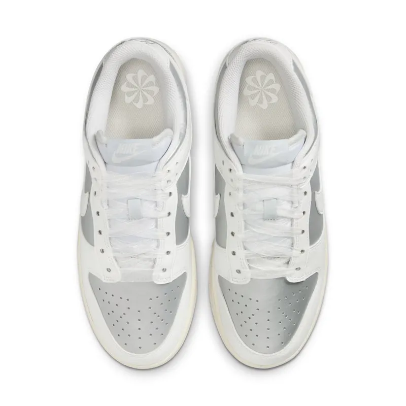 Nike Dunk Low Next Nature “Sheer Lace Pack – Metallic Platinum” (IB7311-001)