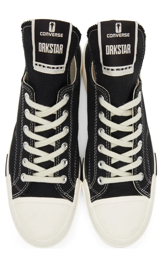 Rick Owens Drkshdw Black Converse Edition Drkstar Lo Sneakers (DC02AX727 CTDR2) (5)
