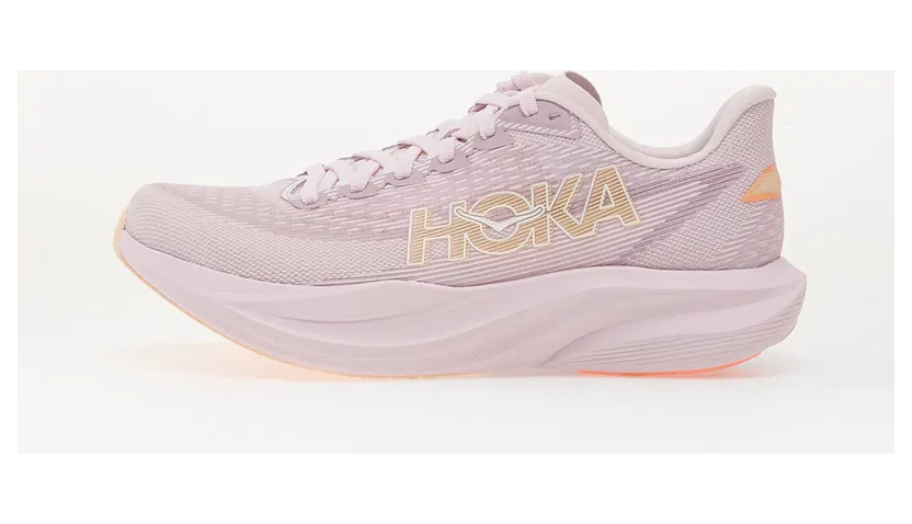 Hoka One Mach 7 Lilac Cream Tangerine Glow