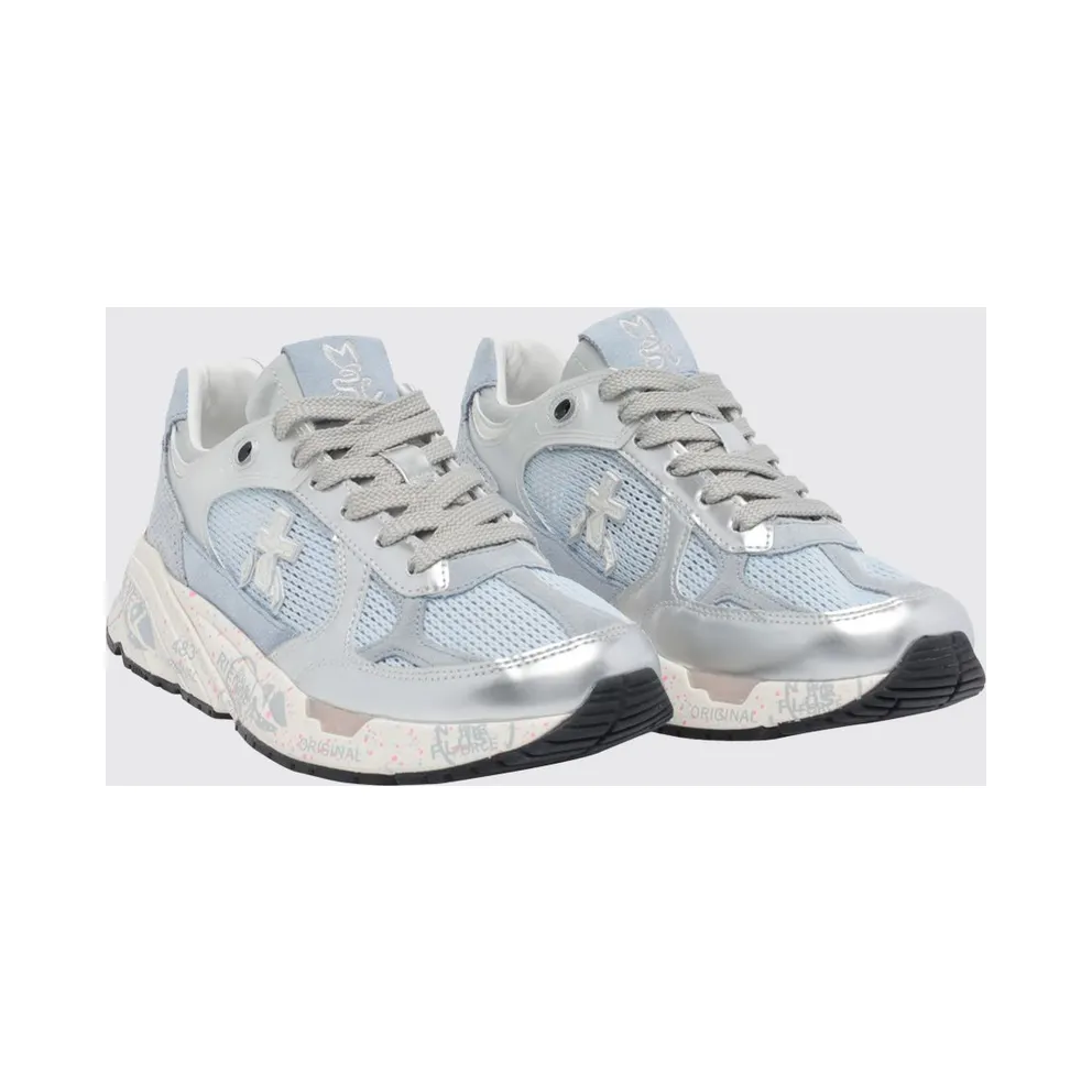 Premiata Mased Laminated Leather and Nylon Blue (MASED8205)