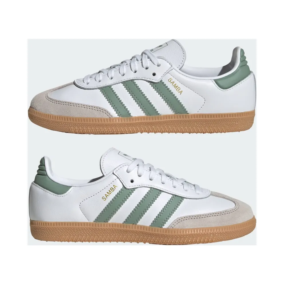 Adidas Samba OG Kids Cloud White / Silver Green / Gum (JP5479)