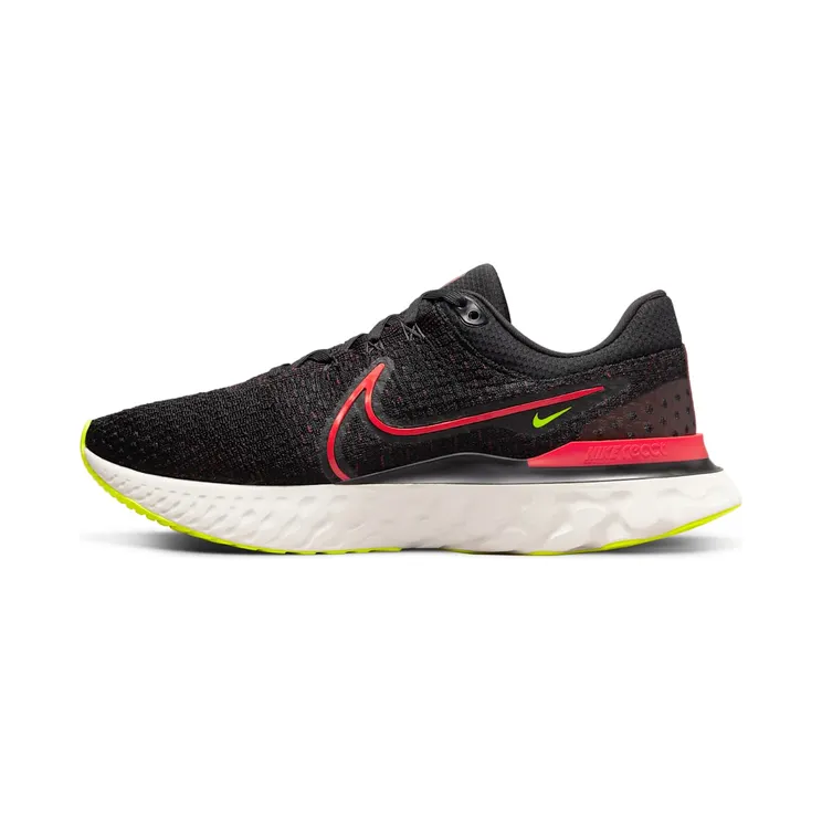 Nike React Infinity Run Flyknit 3 (straat) “Black / Team Red / Volt / Siren Red” (DH5392-007)