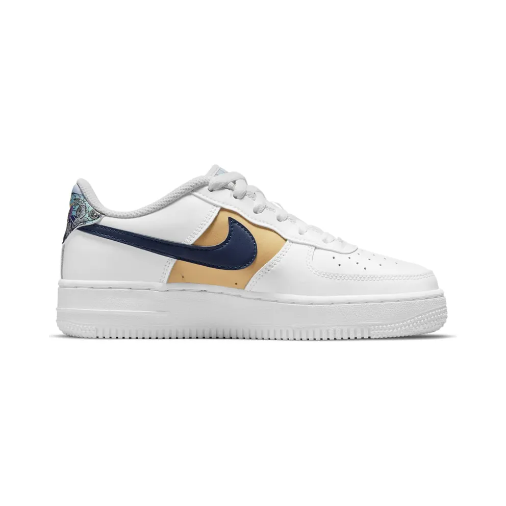 Nike Air Force 1 Low LV8 White – “White / Blue Void-metallic Gold” (DM3089-100)