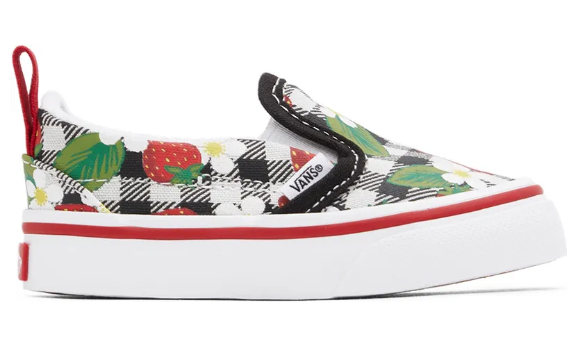 Vans Baby Multicolor Strawberry Gingham Slip-On V Sneakers (VN000UBSARU1)