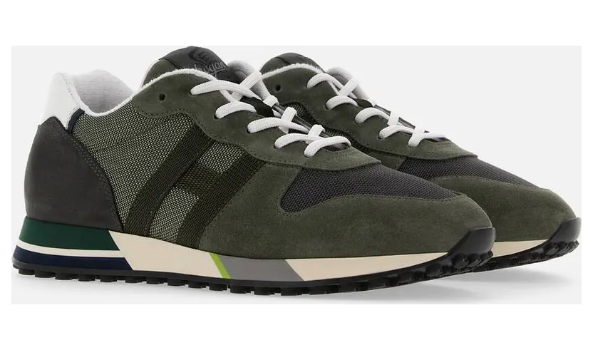Sneakers Hogan H383 Green White Grey (HXM3830AN51MVC742N)