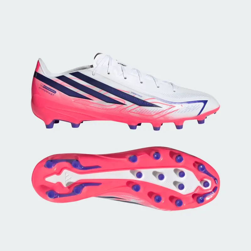 Adidas F50 Hyperfast League AG Football Boots, White (HP7167)