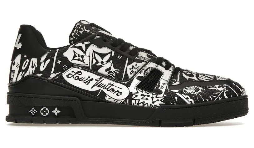 Louis Vuitton LV Trainer Comic Motifs Black White (SS23) (1AB9WZ)