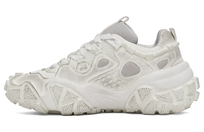 Acne Studios White Tumbled Low Sneakers (AD0307-) (3)