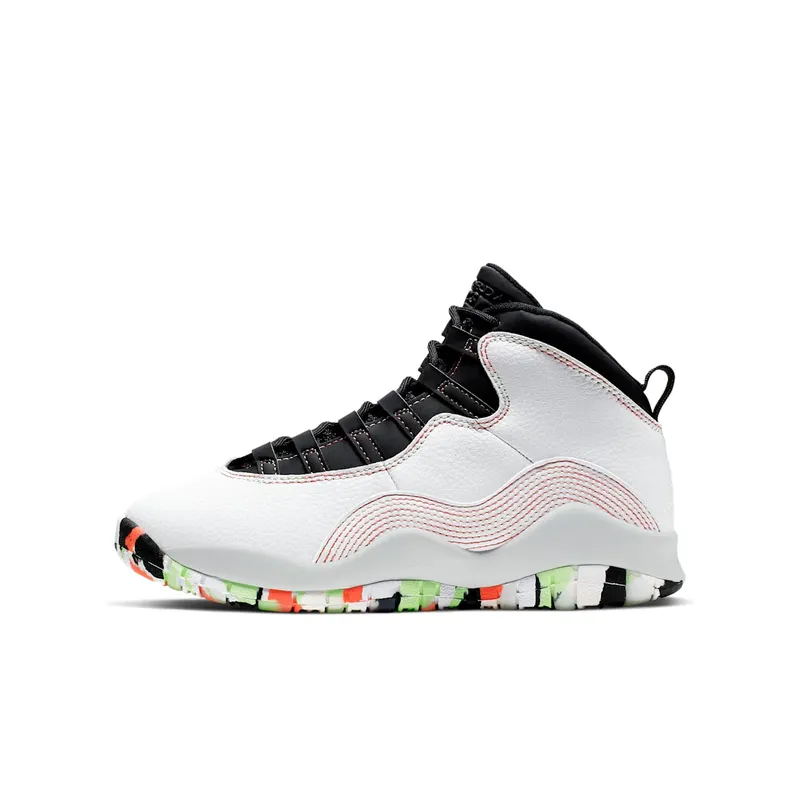 Jordan 10 Retro White Barely Volt Ember Glow (GS) White/Barely Volt-Black-Ember Glow (BV1843-176)