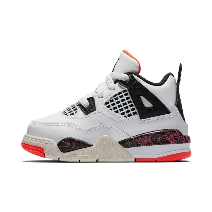 Air Jordan 4 Retro TD Hot Lava “White / Bright Crimson / Black” (BQ7670-116)