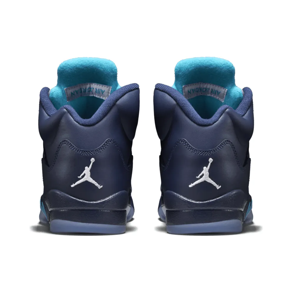 Jordan 5 Retro Pre-Grape (GS) Midnight Navy/Turquoise Blue-White (440888-405)