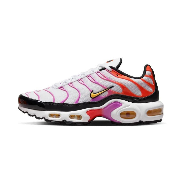 Nike AIR MAX PLUS MNS White Red Magenta “White / Black / Picante Red / Citron Pulse” (DZ3671-100)