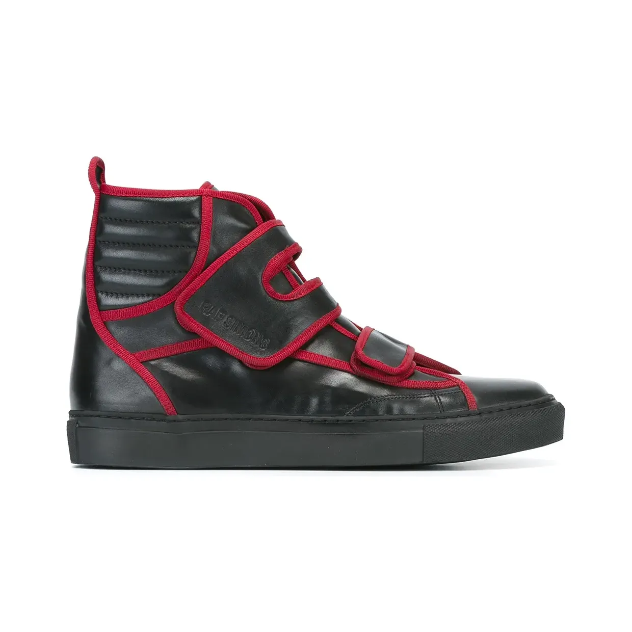 Raf Simons High-Top-Sneakers mit Kontrastpaspeln “Black” (1629104500109951)