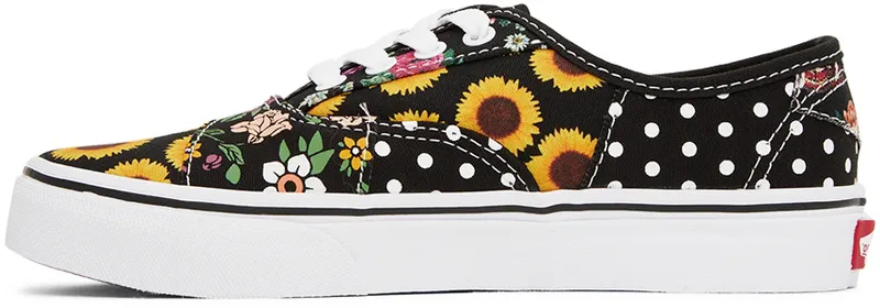 Vans Kids Black Authentic Patchwork Big Kids (VN0005VVY23)