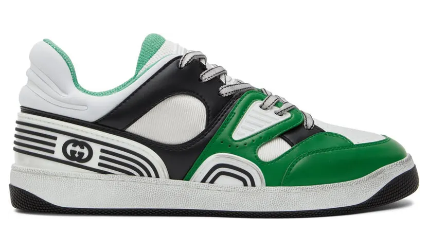 Gucci Green & Black Basket Sneakers (697882 2SH90)