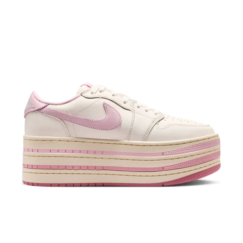 Jordan 1 Low Triple Stack Womens “Pale Ivory Iced Carmine” (HV8288-101)