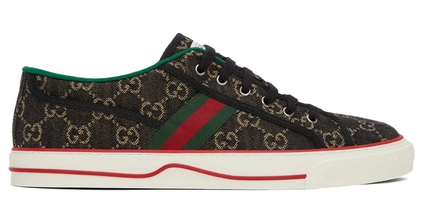 Gucci Black ‘Gucci Tennis 1977’ Sneakers (606111 UN320)