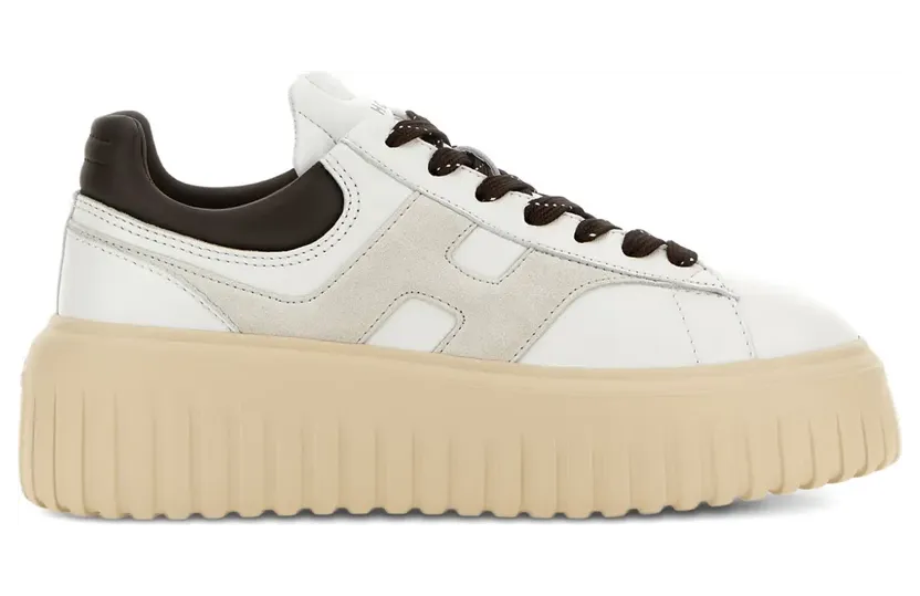 Hogan Leren met plateauzool “White” (HXW6450FE91)