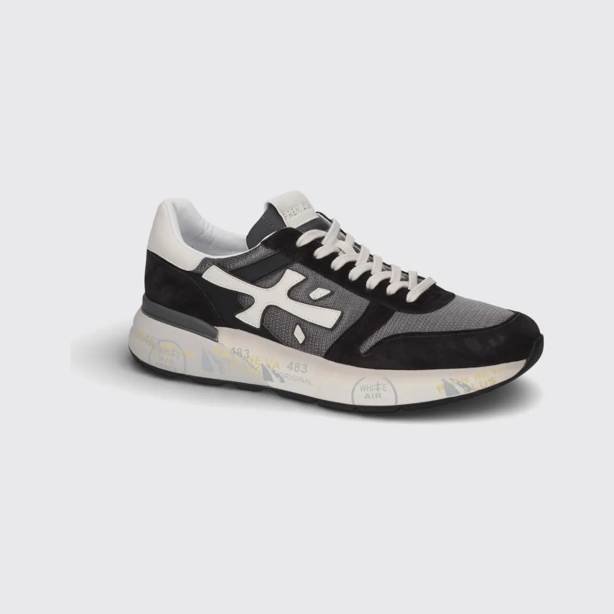 Premiata Mick Suede and Nylon Sneakers Black (MICK8085)