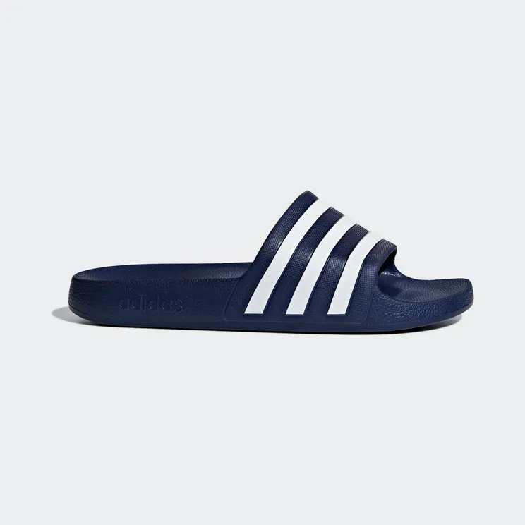 adidas Adilette Aqua Slides “Dark Blue / Cloud White / Dark Blue” (F35542)