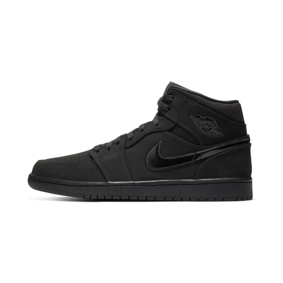 Jordan 1 Mid Triple Black (2020) Black/Black (554724-056)