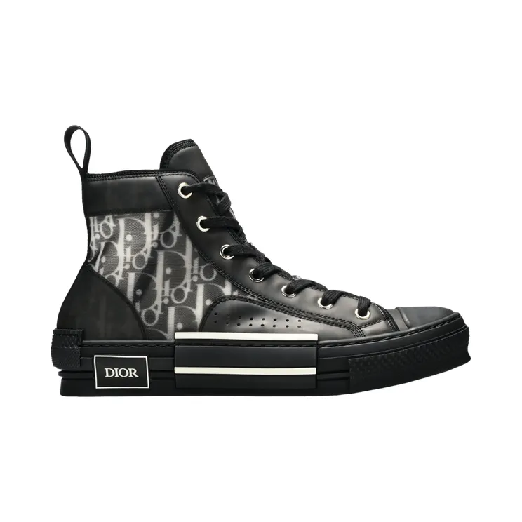 Dior B23 High Top Canvas Oblique Black