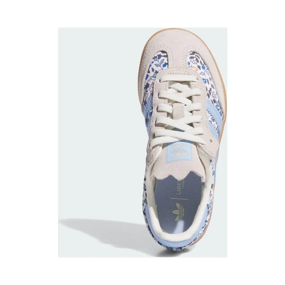 Adidas Samba OG x Liberty London Comfort Closure with Elastische Veters Kids Blue / Off White / Gum (JP8079)