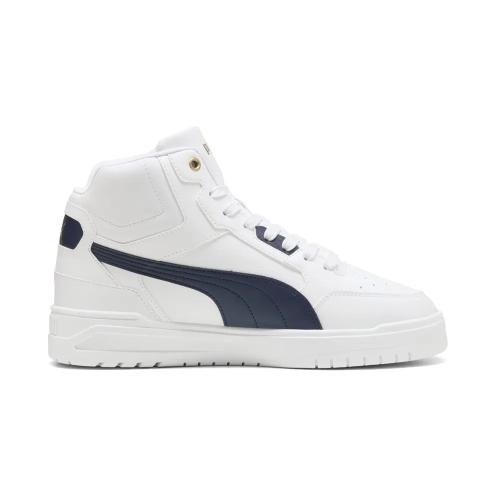 Puma Shuffle Downtown Mid Sneaker 01 – PUMA white/PUMA black/PUMA gold 38.5 Men, White (402598)