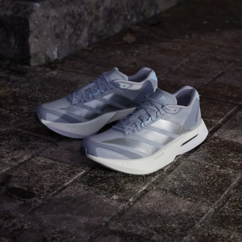 adidas Adizero Boston 13 Halo Silver Metallic Glow Blue (JS4949)