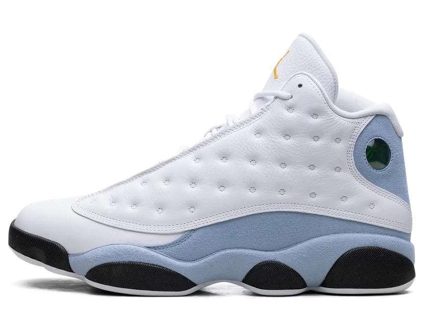 Air Jordan 13 Retro White/Blue Grey/Black/Yellow Ochre (414571-170)