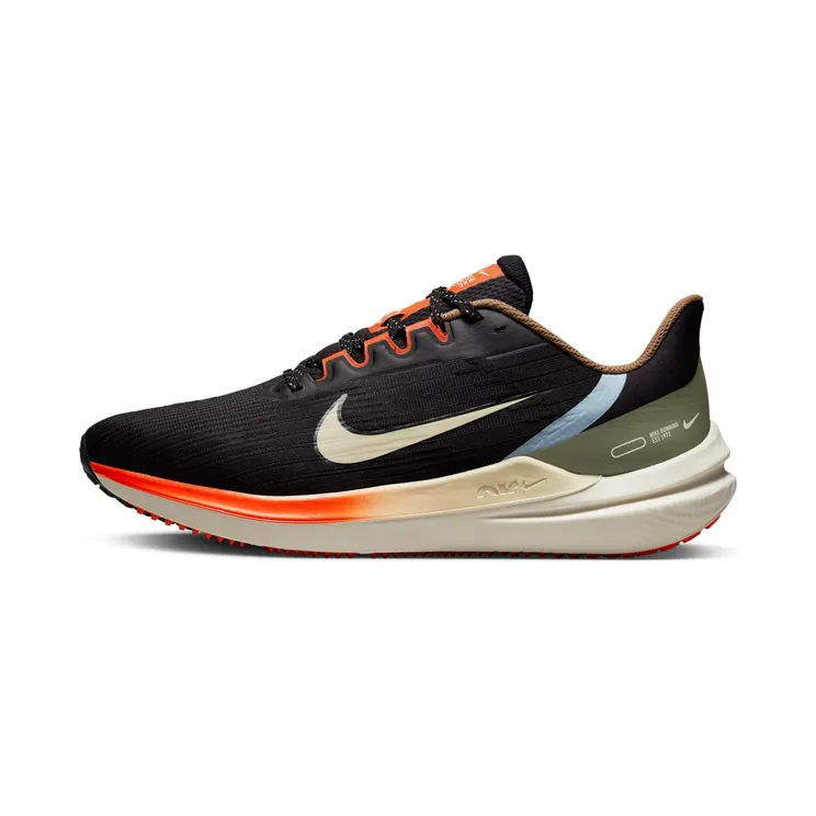 Nike Air Winflo 9 Black Green Safety Orange (DX6040-071)
