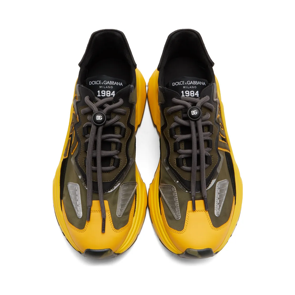 Dolce & Gabbana Yellow & Black Daymaster Sneakers (CS1941 AQ709) (5)