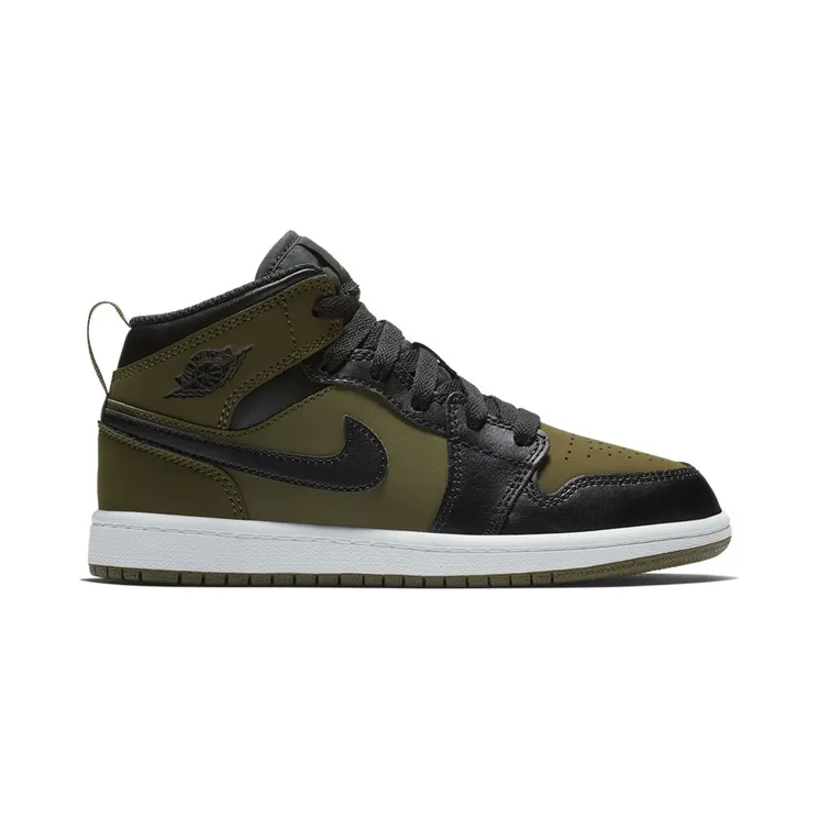Jordan 1 Mid Olive Canvas (PS)