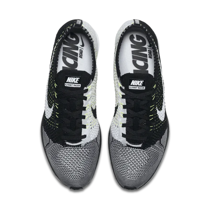 Nike Flyknit Racer Orca Black White Volt (526628-011)