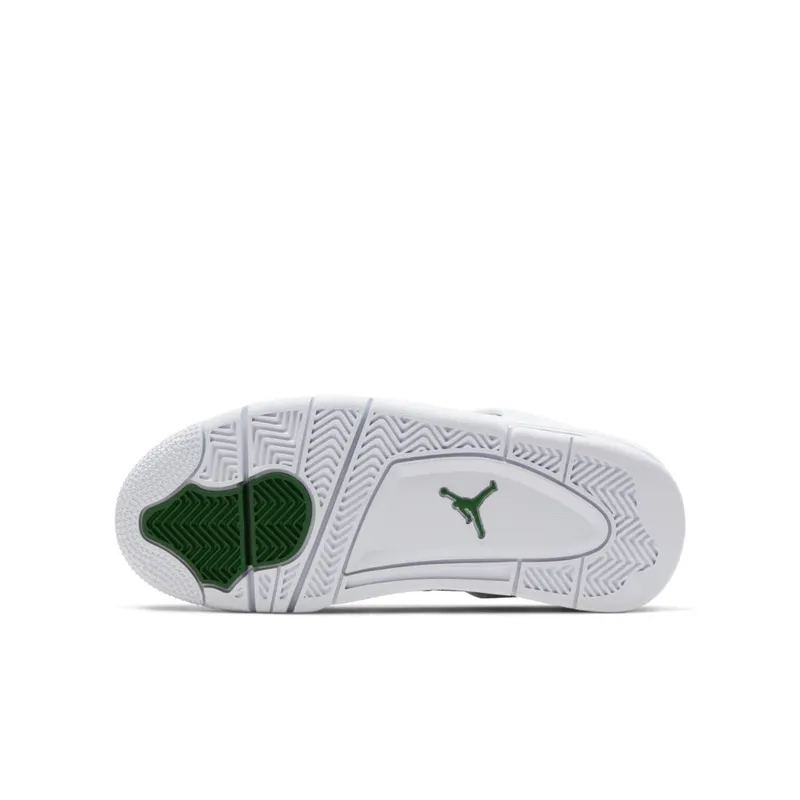Jordan 4 Retro Metallic Green (GS) White/Metallic Silver-Pine Green (408452-113)