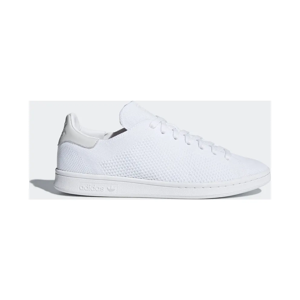 adidas Stan Smith Primeknit Triple White Leather Heel (CQ3032)