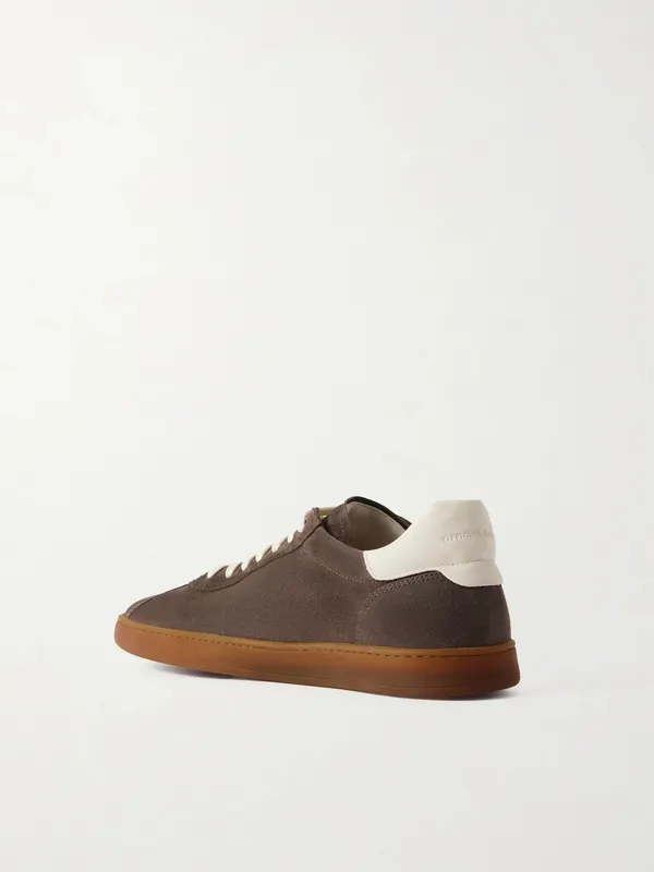 Officine Creative Ginnasio 001 Leather-Trimmed Suede Brown (OCUHALO001-CVCOM00000LC191)