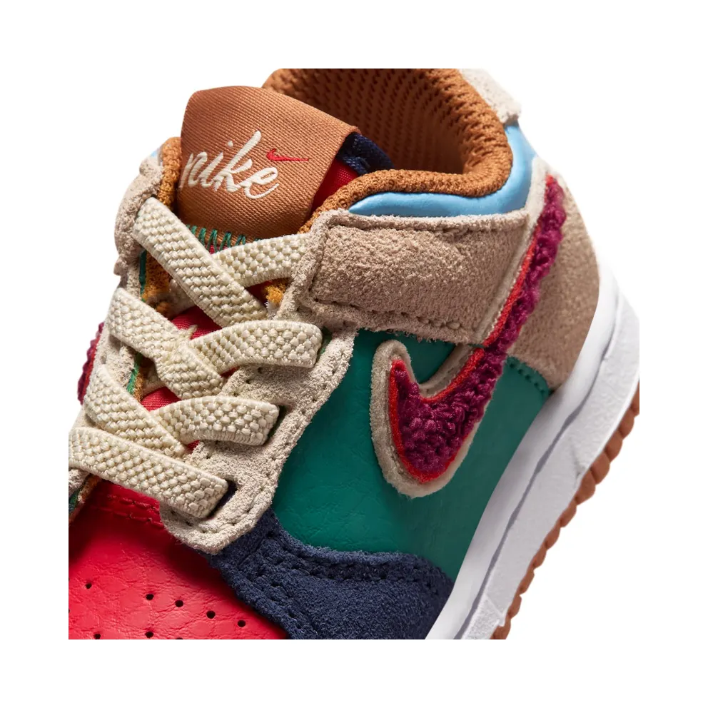 Nike Dunk Low TD “Midnight Navy / Green Noise / Linen / Speed Red” (IV6200-410)