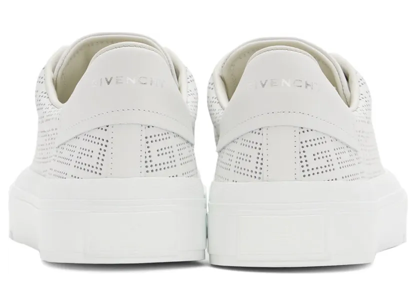 Givenchy White 4G Perforated Sneakers (BE0027E19X100) (4)