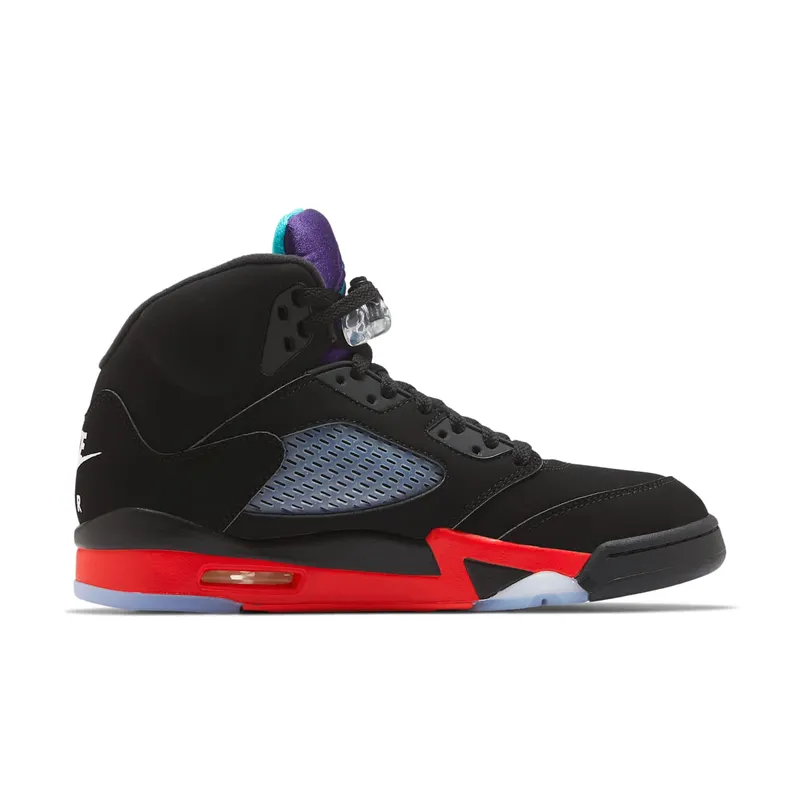 Jordan 5 Retro Top 3 Black/Fire Red-Grape Ice-New Emerald (CZ1786-001)