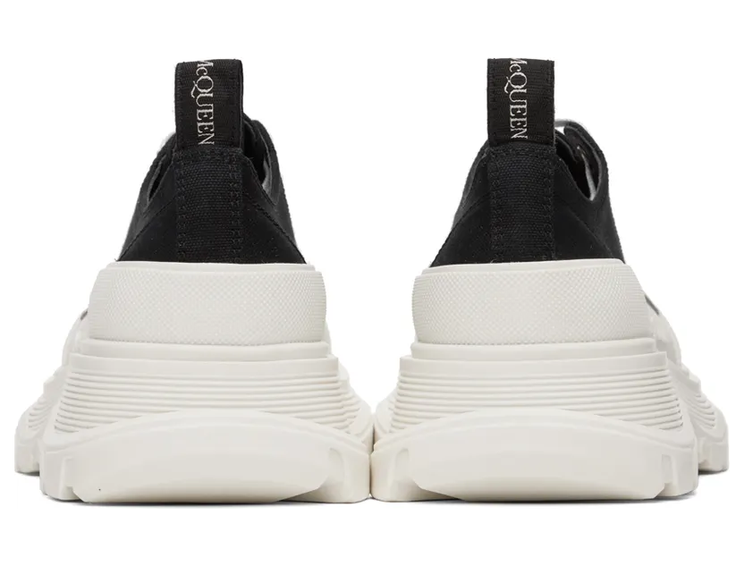 Alexander McQueen Black & White Tread Slick Sneakers (697072W4MV2) (2)